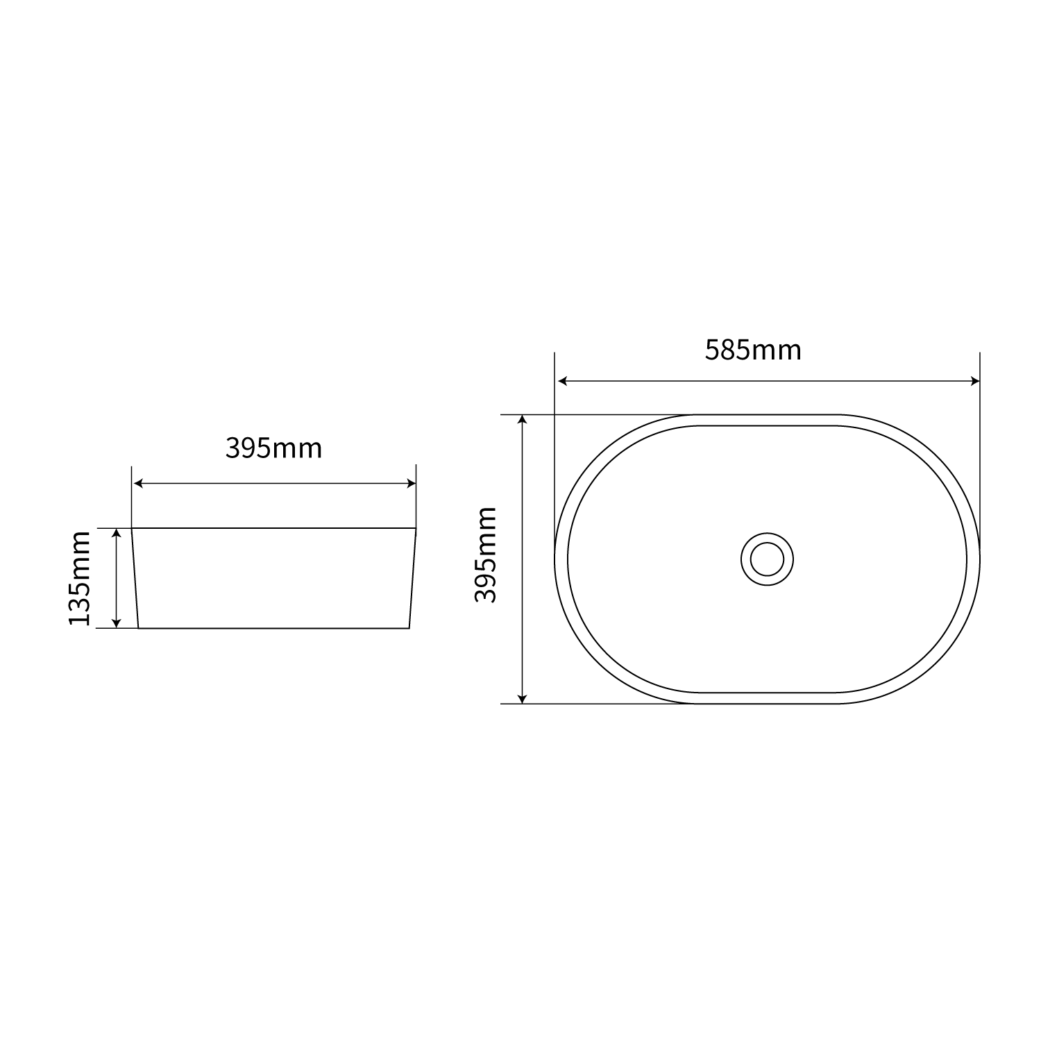 dimension figure of bathroom white oval vessel ceramic sink mc-2076 58 cm tabletop bathroom sink